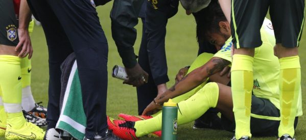 Neymar scared Brazil after almost injuring himself in training