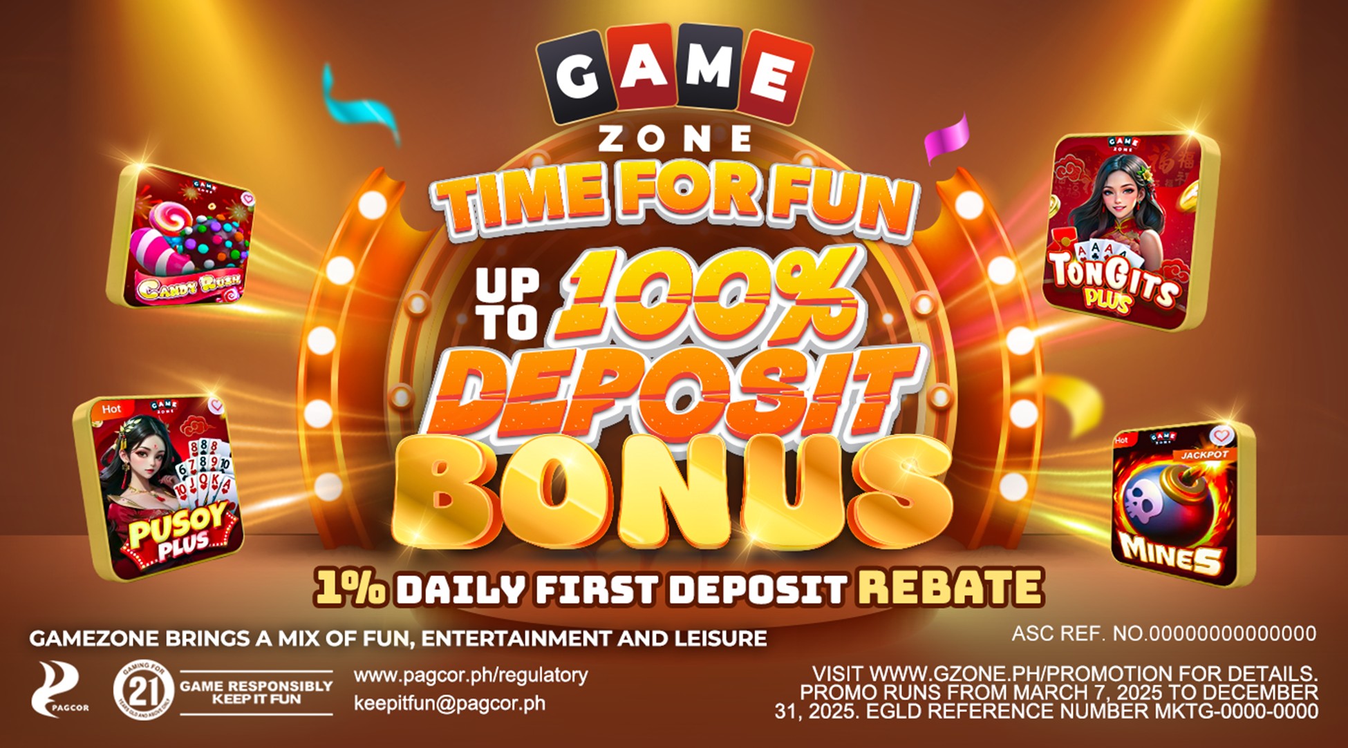 First deposit bonus at GameZone play Tongits plus now!